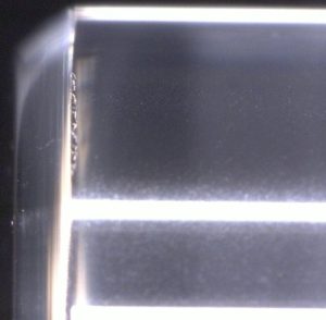 Synthetic Sapphire rod chipped radius