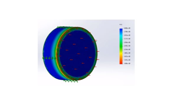 Finite Element Analysis (FEA) modeling synthetic sapphire